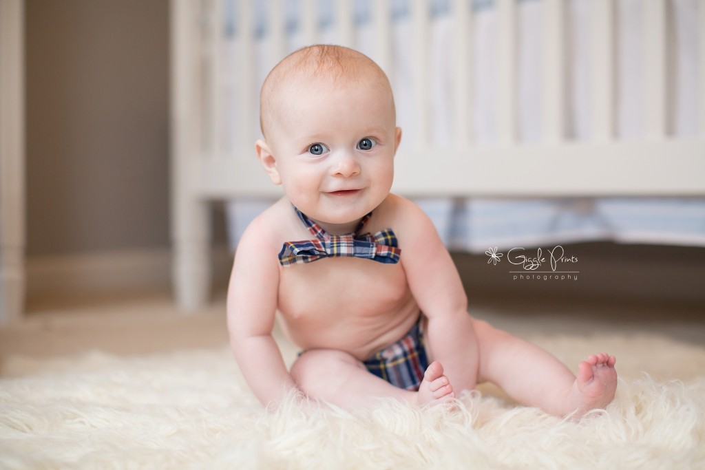 6 Month Baby Boy Atlanta Children Photography sitting up