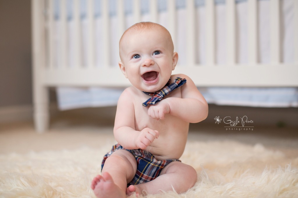 6 Month Baby Boy Atlanta Children Photography joy laughing
