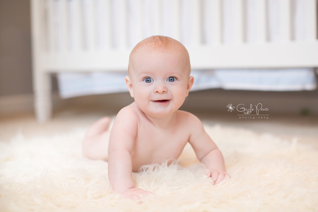 6 Month Baby Boy Atlanta Children Photography joy blue eyes