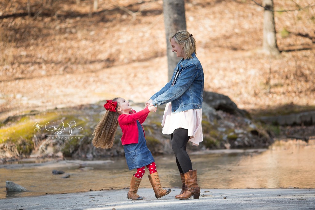 Atlanta Family Photographer - GigglePrints - mother daughter spinning dancing joy outside family
